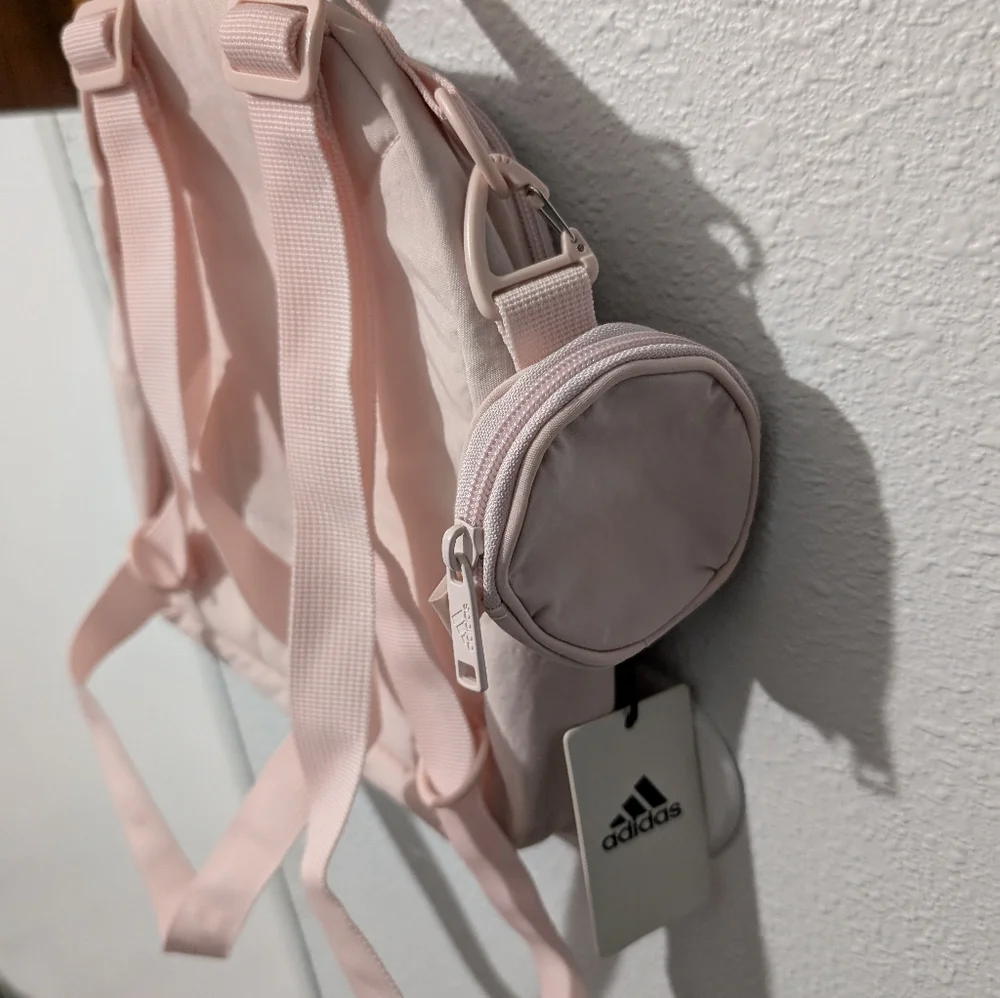 NEW Adidas Girls/Women's Sandy Pink Must Have Mini Backpack - Picture 3 of 4